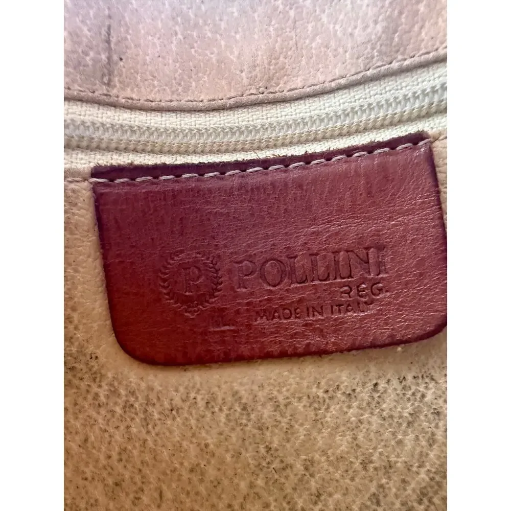 Vintage Pollini Bucket Bag Backpack Brown Leather Made in Italy